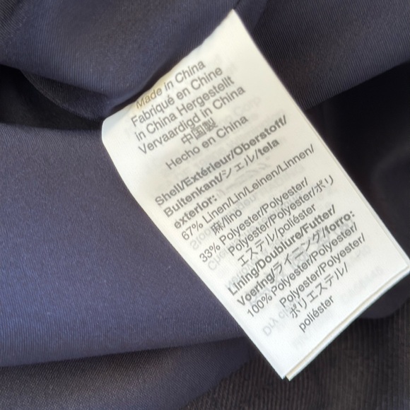 J. Crew Pleated Front Linen Blend Sailor Skirt in Navy - Picture 8 of 9